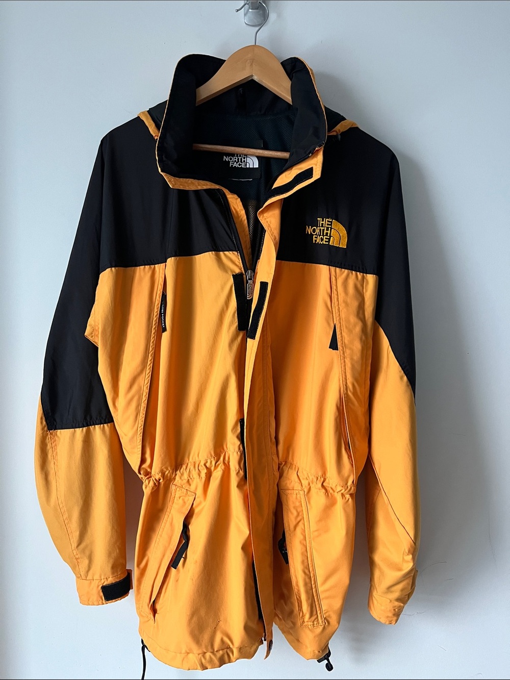 The North Face Black & Yellow Colorblock Hooded Shell Jacket | Gorpcore